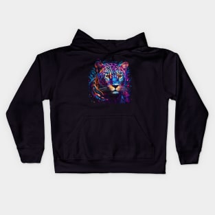 Neon Nature: The Psychedelic Leopard Kids Hoodie